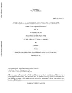 Public Disclosure Authorized  Document of The World Bank