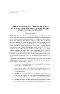 Asia / Transit passage / Strait of Malacca / Maritime Security Regimes / United Nations Convention on the Law of the Sea / Strait / Association of Southeast Asian Nations / Singapore / Law of the sea / Political geography / International relations