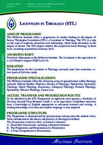 Licentiate in Theology (STL)2.indd