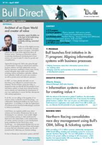 N°14 – April[removed]Bull Direct Bull’s monthly newsletter EDITORIAL