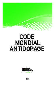 CODE MONDIAL ANTIDOPAGE 2009