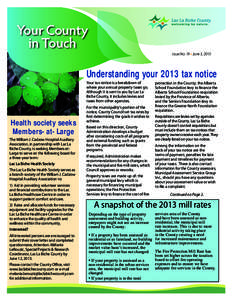 Your County in Touch Issue No. 19 • June 3, 2013 Understanding your 2013 tax notice