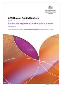 Talent management / Succession planning / Chief human resources officer / Workforce planning / Employee engagement / Organizational culture / Employment / Talent portfolio management / Employee value proposition / Human resource management / Management / Organizational behavior