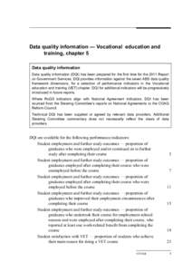 DQI - Chapter 5: VET - Report on Government Services 2011