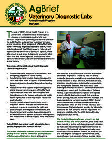 AgBrief  Veterinary Diagnostic Labs Animal Health Program May 2014