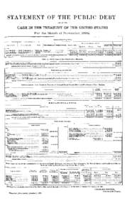 STATEMENT OF THE PUBLIC DEBT AND OF THE CASH IN THE TREASURY OF THE UNITED STATES For the Month of November, 1892. Interest-bearing- Debt.