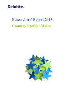 Researchers’ Report 2013 Country Profile: Malta TABLE OF CONTENTS 1.