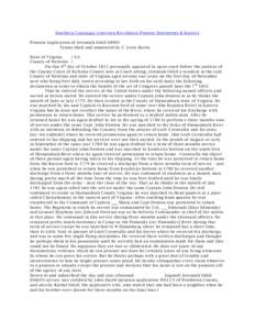 Southern Campaign American Revolution Pension Statements & Rosters Pension Application of Jeremiah Odell S8905 Transcribed and annotated by C. Leon Harris State of Virginia } S.S. County of Nicholas }