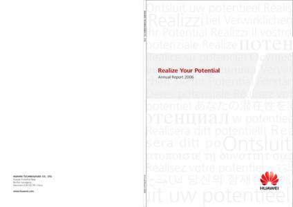 HUAWEI TECHNOLOGIES CO., LTD.  Ontsluit uw potentieel Réalise votre potentiel Verwirklichen Realizzi