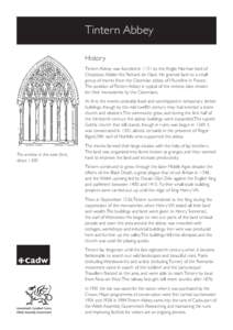 Monmouthshire / Tintern Abbey / County Wexford / Tintern / Abbey / Cistercians / Kirkstall Abbey / Netley Abbey / Cadw / 2nd millennium / Medieval Wales