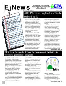 Environmental Justice Newsletter - March 2002