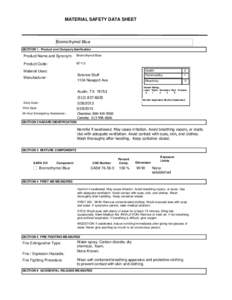 MATERIAL SAFETY DATA SHEET  Bromothymol Blue SECTION 1 . Product and Company Idenfication  Product Name and Synonym: