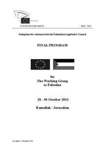 EUROPEAN PARLIAMENT[removed]Delegation for relations with the Palestinian Legislative Council