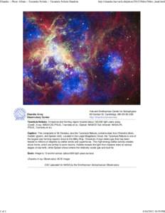 Chandra :: Photo Album :: Tarantula Nebula :: Tarantula Nebula Handout