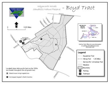 Weymouth Woods Sandhills Nature Preserve - Boyd Tract  E