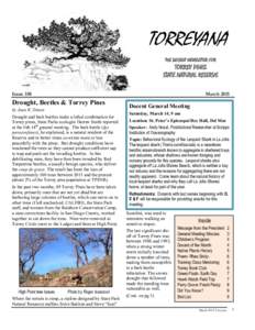TORREYANA THE DOCENT NEWSLETTER FOR TORREY PINES STATE NATURAL RESERVE Issue 358