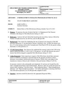 Federal Unemployment Tax Act / Social Security / Socioeconomics / Interest rate / Unemployment / Government / Unemployment in the United States / Unemployment Trust Fund / Economics