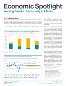 Business / Manufacturing / Macroeconomics / Economy of Alberta / Productivity / Workforce productivity / Capital intensity / Oil sands / Comparison of Canadian and American economies / Economic growth / Economics / Technology