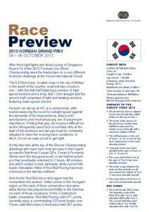 Race Preview 2013 KOREAN GRAND PRIX