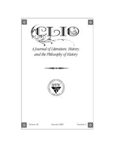    A Journal of Literature, History, and the Philosophy of History