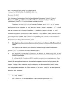 Notice of Filing of Proposed Rule Change and Amendment No. 1 Thereto to Enhance the Repo Collateral Substitution Process of FICC’s Government Securities Division; Rel. No[removed], File No. SR-FICC[removed]