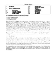 Molecular electronics / Organic polymers / Polymers / Plastics / Polythiophene / Conductive polymer / Poly / Phenylene / Dendronized polymer / Chemistry / Organic semiconductors / Electronics