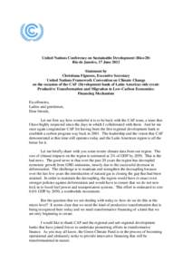 Environmental economics / Christiana Figueres / Deforestation / Sustainability / Gross domestic product / Decoupling / Economic growth / Multilateral development bank / Environment / Economics / Forestry