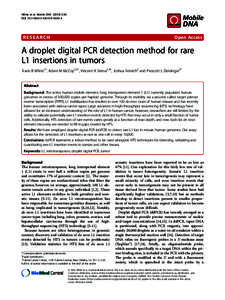 A droplet digital PCR detection method for rare L1 insertions in tumors