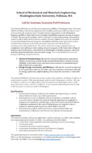 Engineering / Association of Public and Land-Grant Universities / Washington State University / Mechanical engineering / Professor / Tenure / Education / Knowledge / Academia