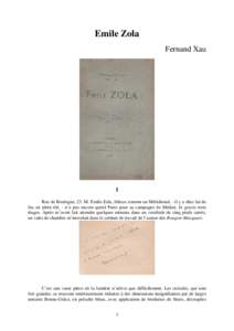 Emile Zola Fernand Xau