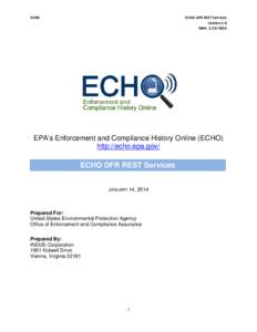 ECHO  ECHO DFR REST Services Version 1.0 Date: [removed]