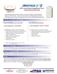 2013 Travel Guide & Registration Form  OPEN REGISTRATION POMONA, CA  .