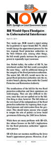 NOW BGR’s Spotlight on Local Government Issues Bill Would Open Floodgates to Gubernatorial Interference April 15, 2014