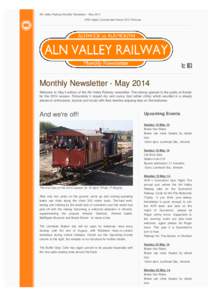 Aln Valley Railway Newsletter May 2014