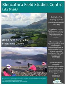 Blencathra Field Studies Centre Lake District   