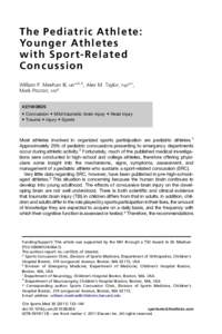 The Pediatric Athlete: Younger Athletes with Sport-Related Concussion