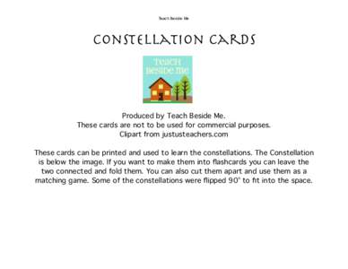 Teach Beside Me  Constellation Cards ! !