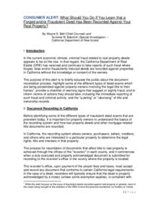 Land law / Deed / MERS / Recording / Foreclosure / Quitclaim deed / Quiet title / Title insurance / Grant deed / Real property law / Law / Property law