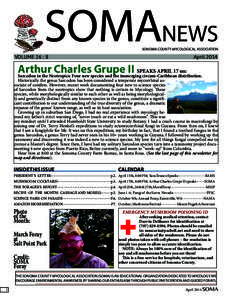 SOMANEWS SONOMA COUNTY MYCOLOGICAL ASSOCIATION VOLUME 26 : 8						  April 2014