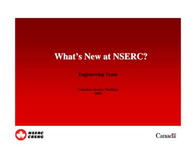 Microsoft PowerPoint - NSERC Presentation CORS 2008