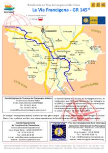 Randonnée en Pays de Langres et des 4 lacs   La Via Francigena ‐ GR 145®  