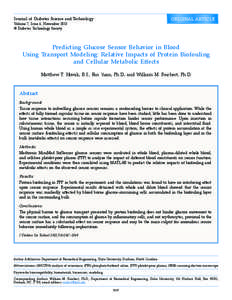 Journal of Diabetes Science and Technology  ORIGINAL ARTICLE Volume 7, Issue 6, November 2013 © Diabetes Technology Society