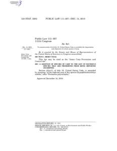 124 STAT[removed]PUBLIC LAW 111–307—DEC. 14, 2010 Public Law 111–307 111th Congress