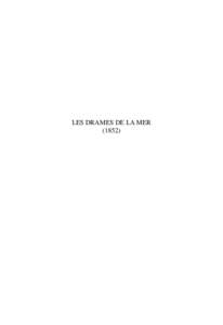 LES DRAMES DE LA MER (1852) ALEXANDRE DUMAS  Les drames de la mer