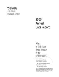 USRDS United States Renal Data System 2000 Annual