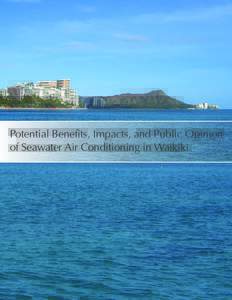 Potential Benefits, Impacts, and Public Opinion of Seawater Air Conditioning in Waikïkï Center for Sustainable Coastal Tourism The Center for Sustainable Coastal Tourism was established in 2009 as a university collabo