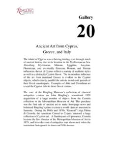 Europe / Prehistoric Cyprus / Archaic Greece / Ancient art / Ancient history of Cyprus / Greek language / Pottery of ancient Greece / Polis / B.C. / Ancient Greece / Visual arts / Languages of Europe