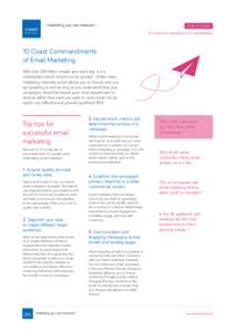 marketing you can measure ™  how to guide 10 Coast Commandments of Email Marketing  10 Coast Commandments