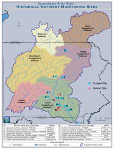 Susquehanna River Ba sin  Historical Nutrient Monitoring Sites ¹