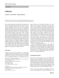 Biophys Rev:149–151 DOIs12551EDITORIAL  Editorial